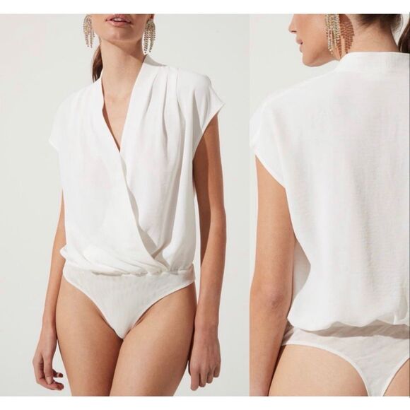 Astr The Label Wrap front Bodysuit - Picture 2 of 7